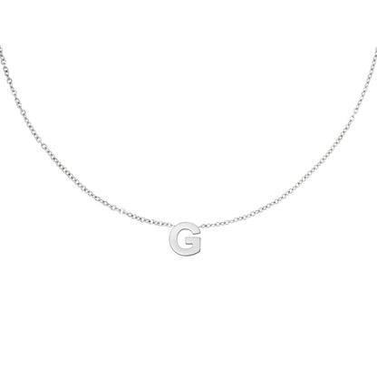 Zilveren Initiaal Ketting A tem Z G Ketting