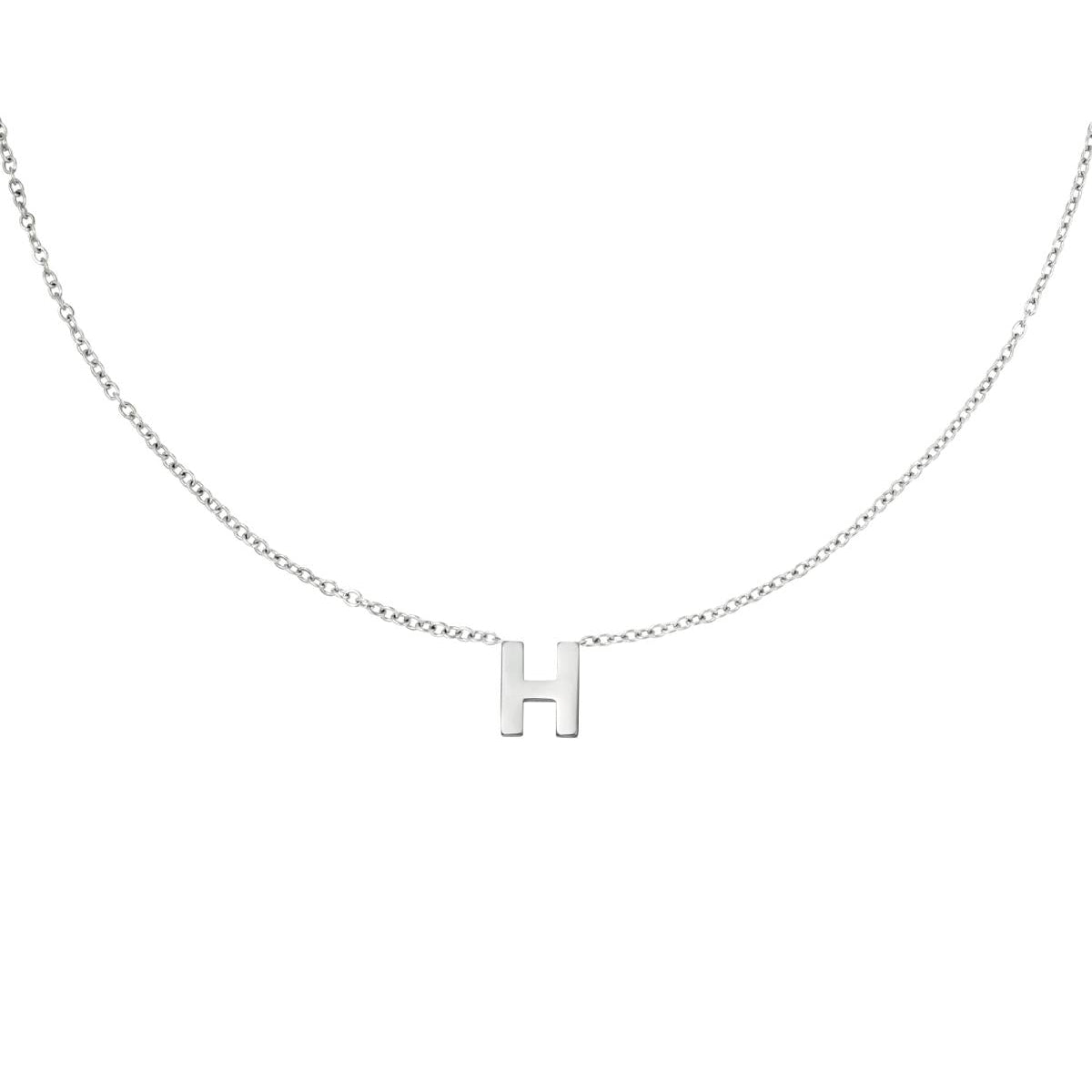 Zilveren Initiaal Ketting A tem Z Ketting