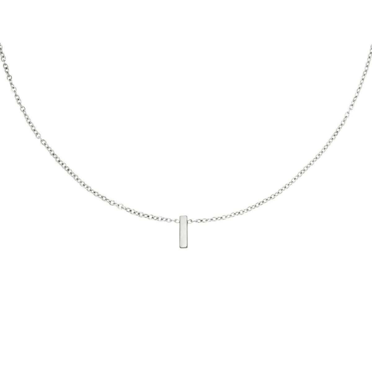Zilveren Initiaal Ketting A tem Z I Ketting