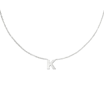 Zilveren Initiaal Ketting A tem Z K Ketting
