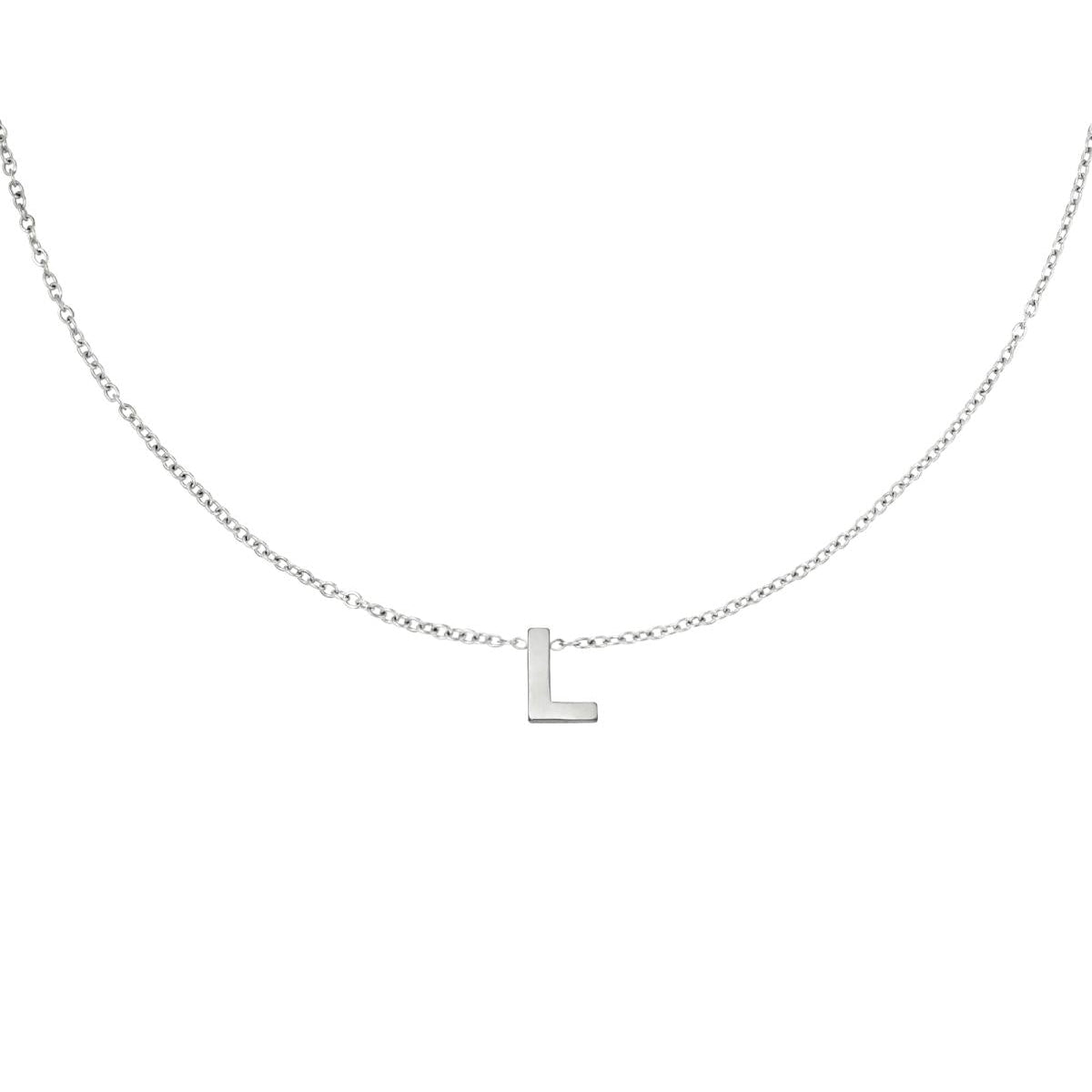 Zilveren Initiaal Ketting A tem Z L Ketting
