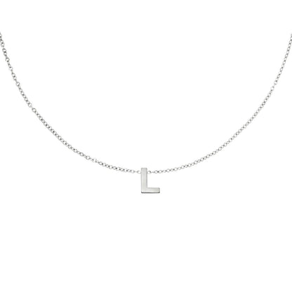 Zilveren Initiaal Ketting A tem Z L Ketting