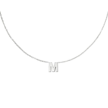 Zilveren Initiaal Ketting A tem Z M Ketting