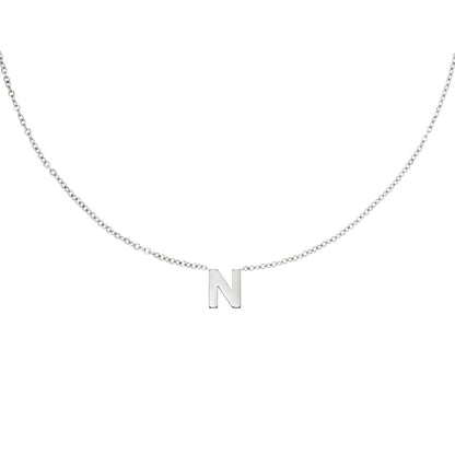 Zilveren Initiaal Ketting A tem Z Ketting