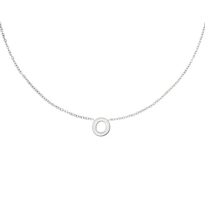 Zilveren Initiaal Ketting A tem Z O Ketting