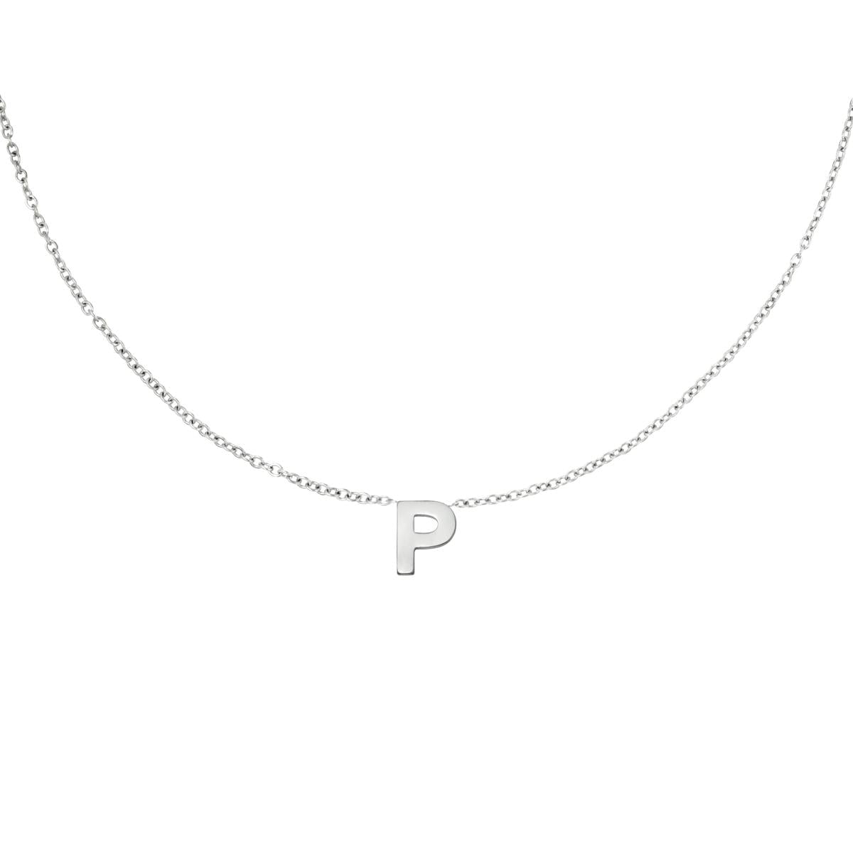 Zilveren Initiaal Ketting A tem Z P Ketting