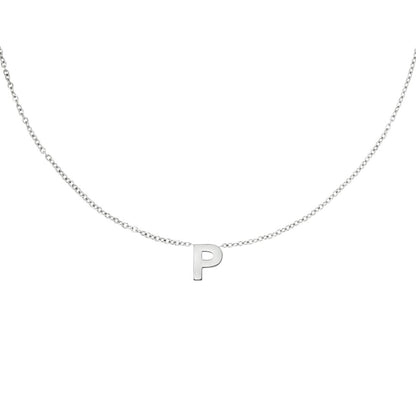 Zilveren Initiaal Ketting A tem Z P Ketting