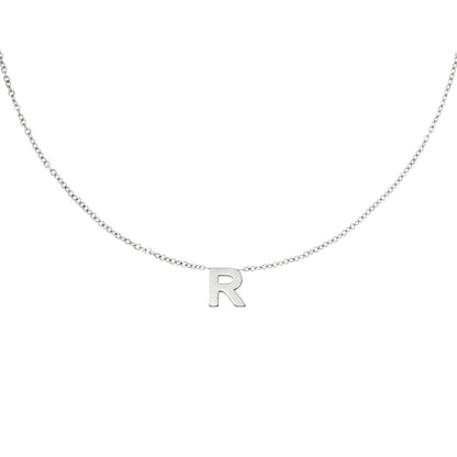 Zilveren Initiaal Ketting A tem Z R Ketting