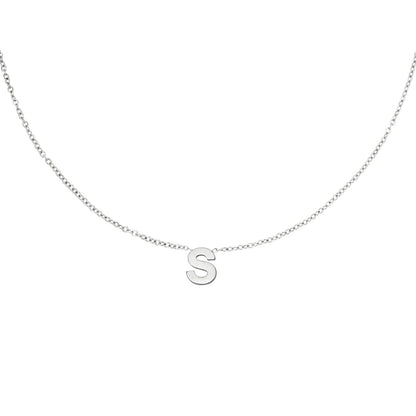 Zilveren Initiaal Ketting A tem Z S Ketting