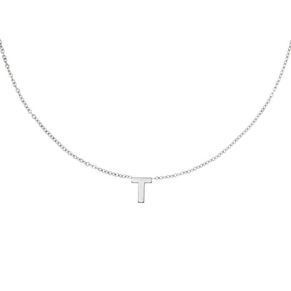 Zilveren Initiaal Ketting A tem Z T Ketting