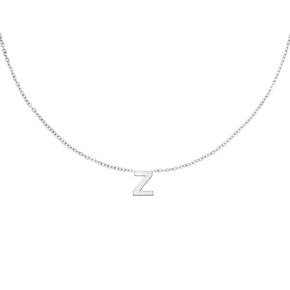 Zilveren Initiaal Ketting A tem Z Z Ketting
