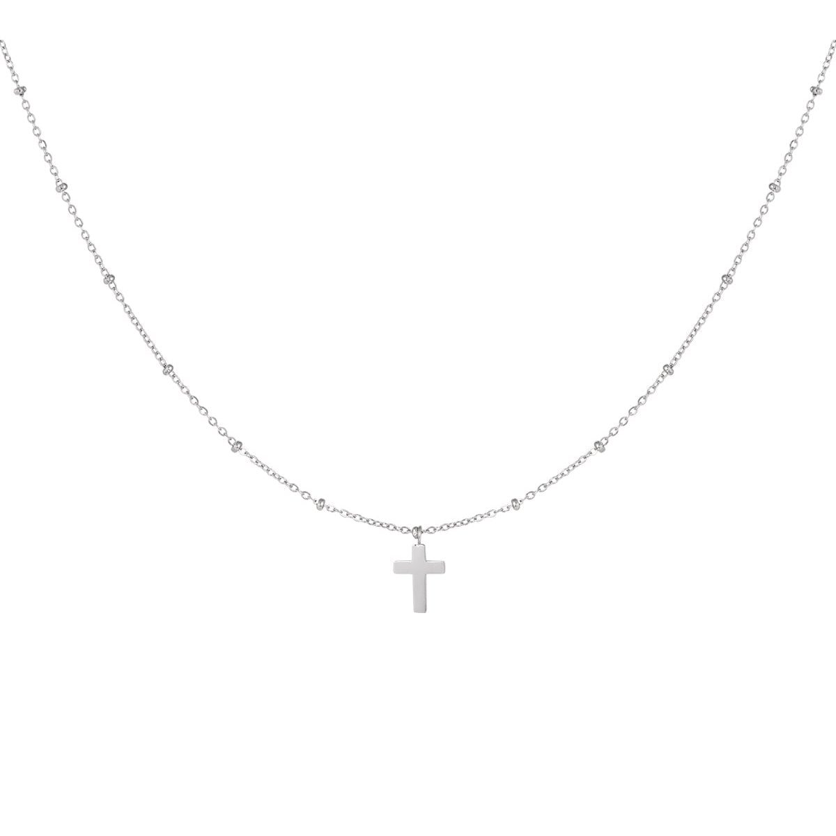 Zilveren Ketting met Kruisje | Stainless Steel ketting