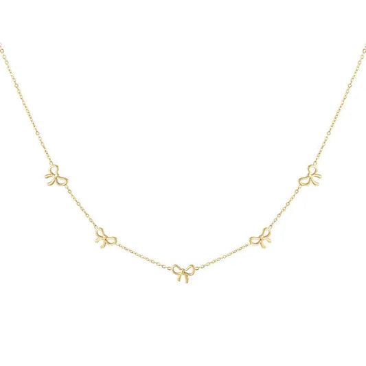 Ketting strikjes - Goud ketting