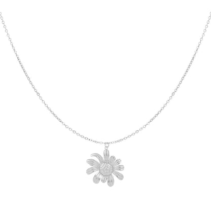 Ketting happy daisy - Zilver ketting