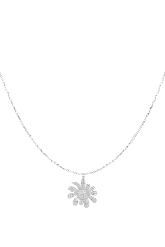 Ketting happy daisy - Zilver ketting