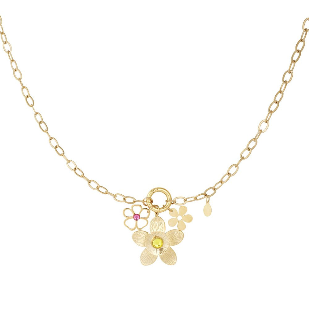 Happy Flower Necklace – Gold Ketting