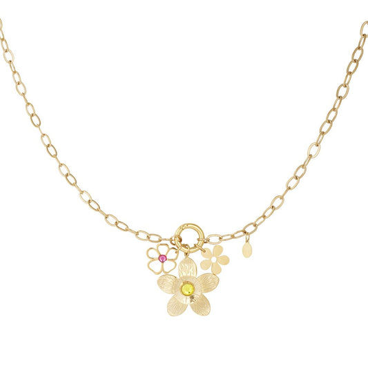 Happy Flower Necklace – Gold Ketting