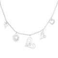 Bedelketting Hearts Zilver ketting