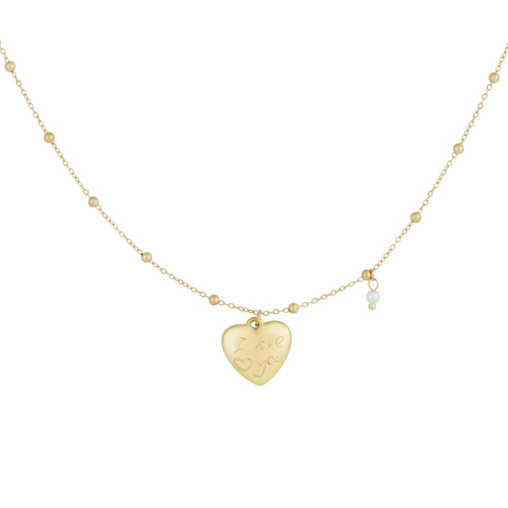 Ketting I Love You - Goud Ketting