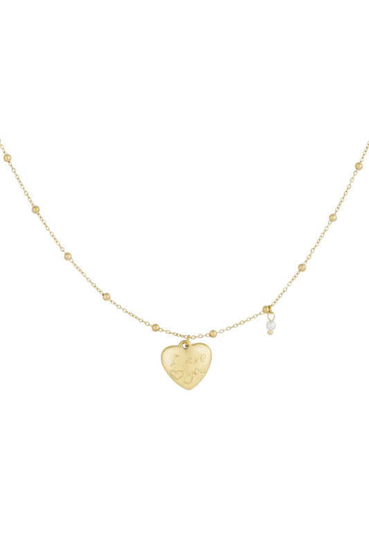 Ketting I Love You - Goud Ketting