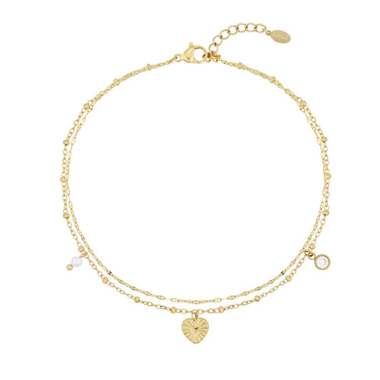 Enkelbandje love - Goud enkelbandje