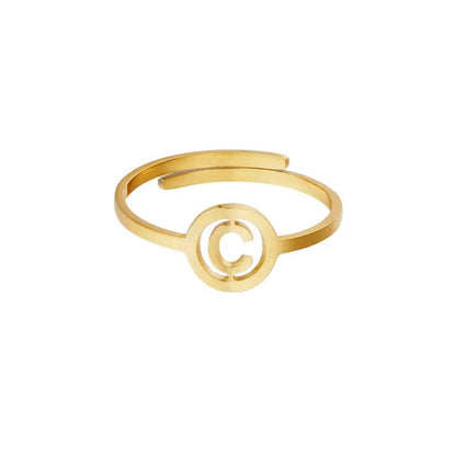 Initiaal Ring Goud C ringen