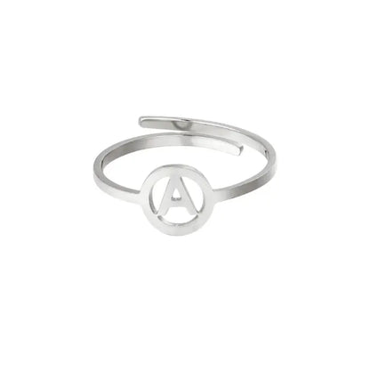 Initiaal Ring Zilver A Ringen