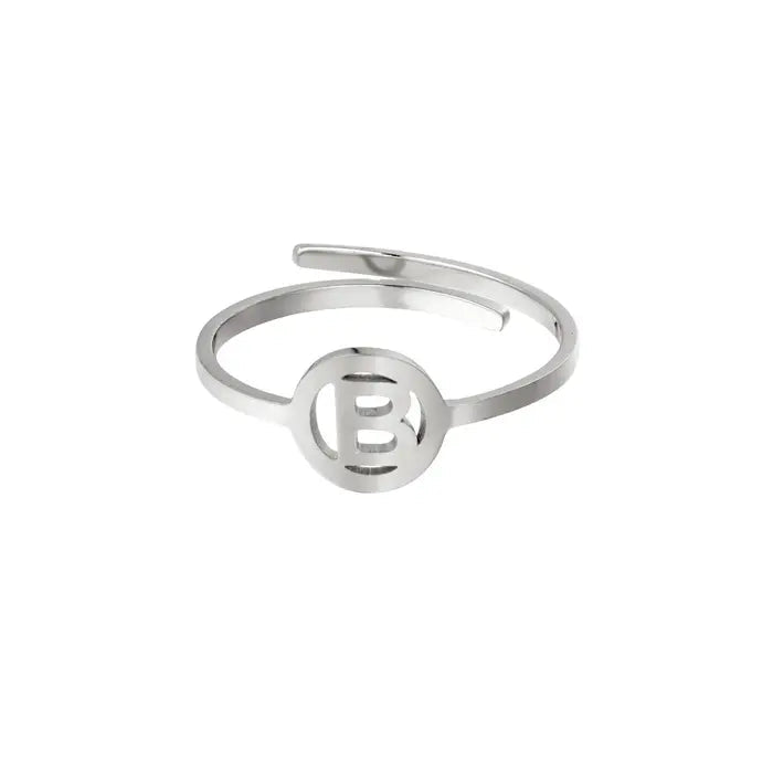 Initiaal Ring Zilver B Ringen