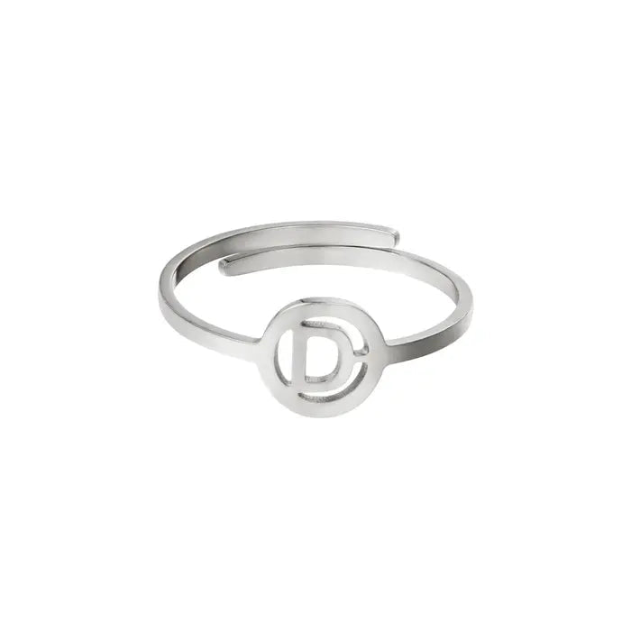 Initiaal Ring Zilver D Ringen