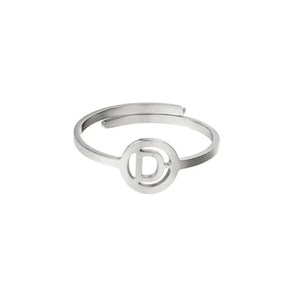 Initiaal Ring Zilver D Ringen