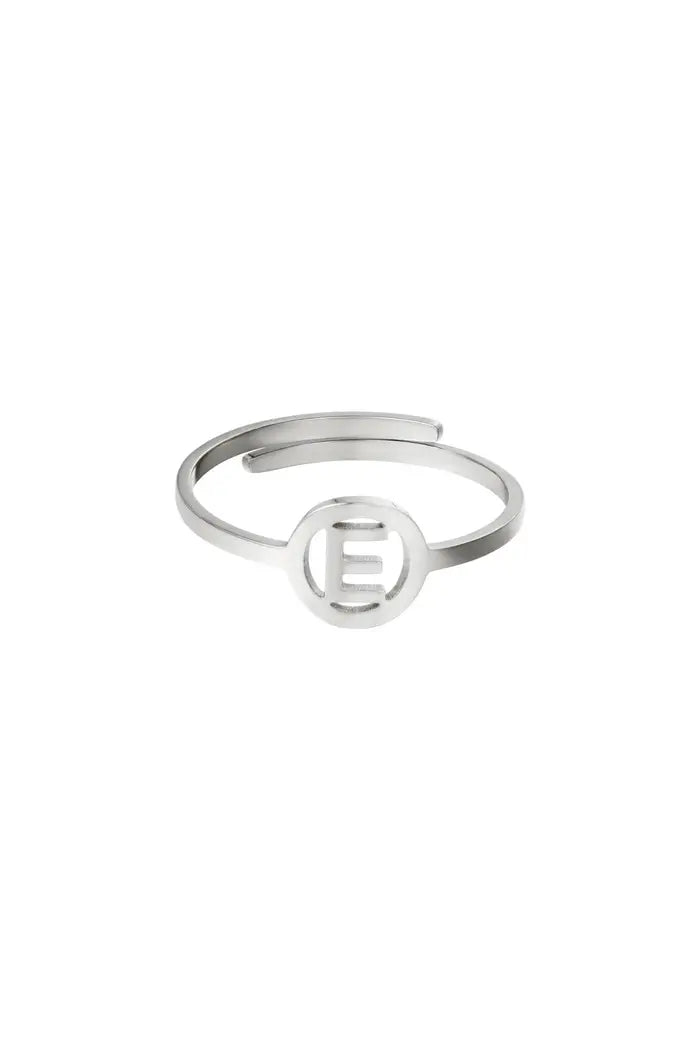 Initiaal Ring Zilver E Ringen
