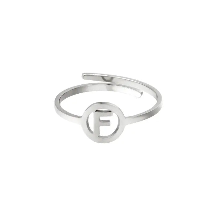 Initiaal Ring Zilver F Ringen