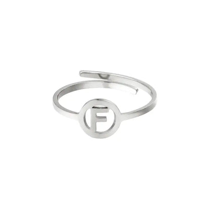 Initiaal Ring Zilver F Ringen