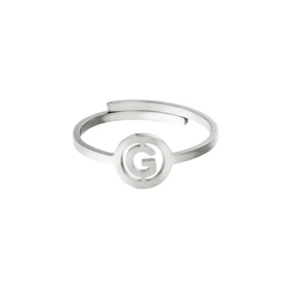Initiaal Ring Zilver G Ringen