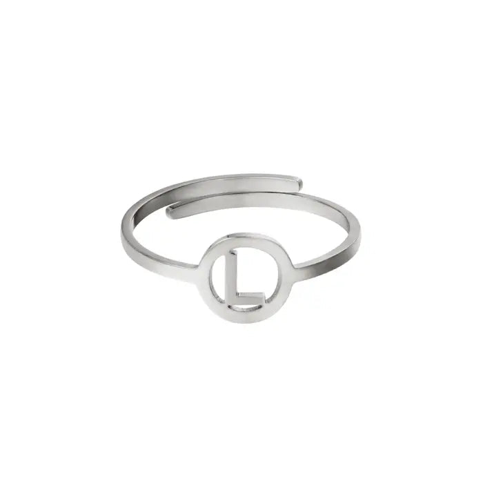 Initiaal Ring Zilver L Ringen