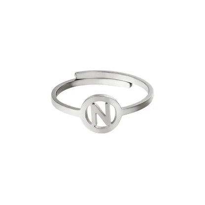 Initiaal Ring Zilver N Ringen