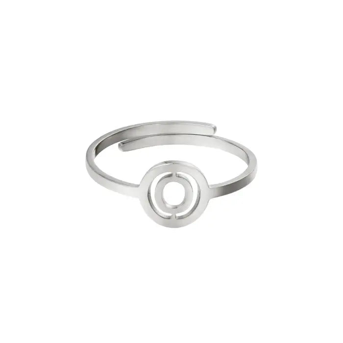 Initiaal Ring Zilver O Ringen