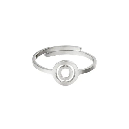 Initiaal Ring Zilver O Ringen