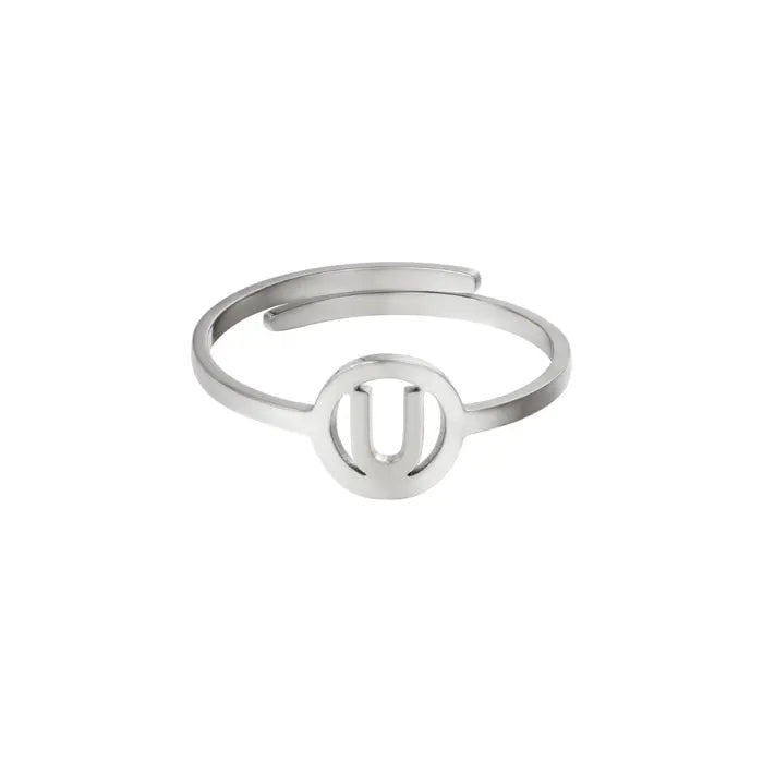 Initiaal Ring Zilver U Ringen