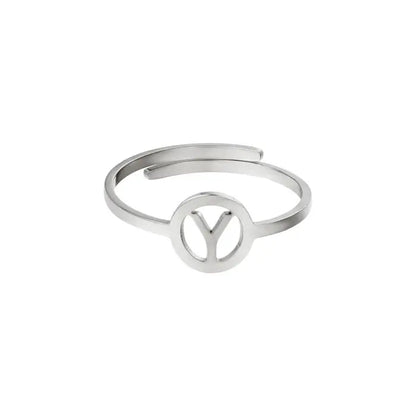 Initiaal Ring Zilver Y Ringen