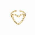 Ring Open Hart Goud Ringen