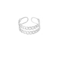 Ring dubbele schakels - Zilver ringen