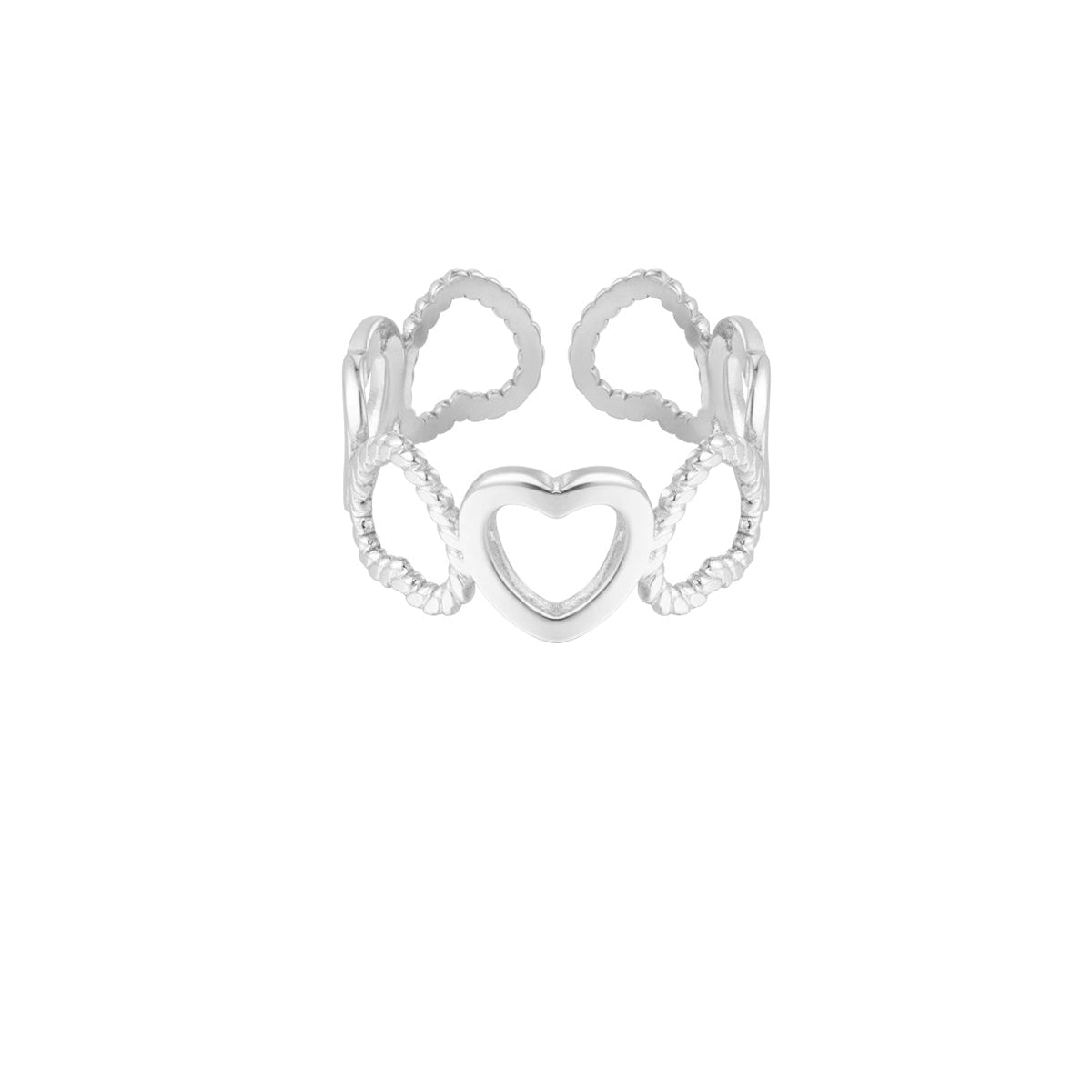 Ring Different Hearts - Zilver Ring