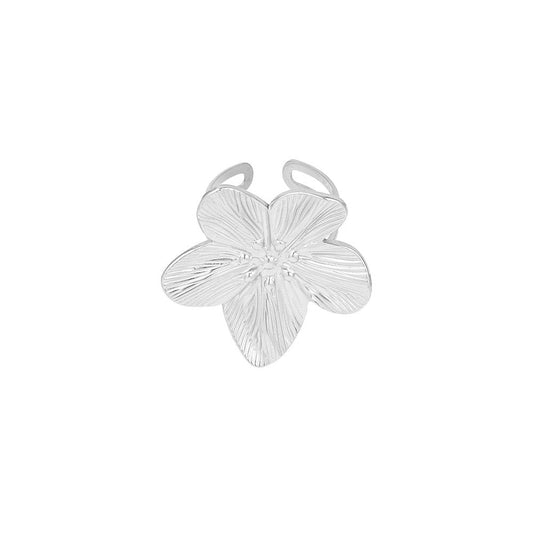Statement ring bloem - Zilver ring