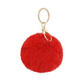 Sleutelhanger / tashanger fluffy bal - Rood