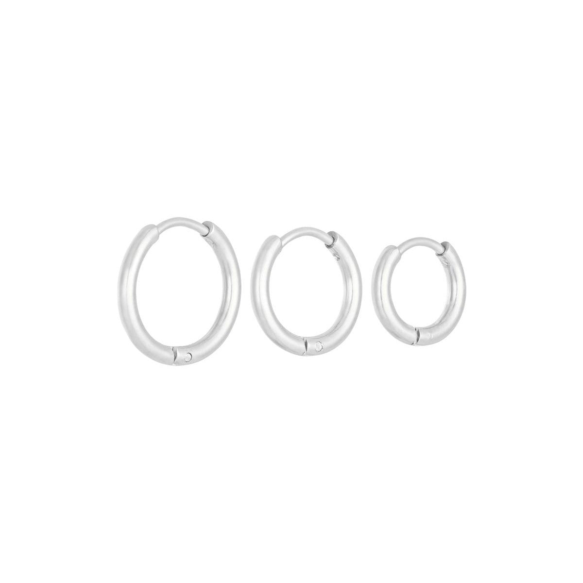 Oorbellen set little hoops - Zilver oorbellen