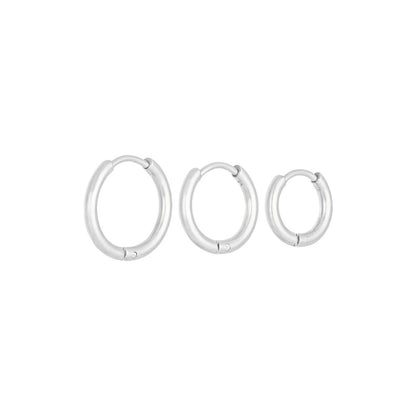 Oorbellen set little hoops - Zilver oorbellen