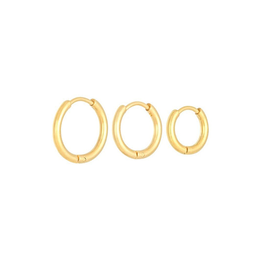 Oorbellen set little hoops - Goud oorbellen