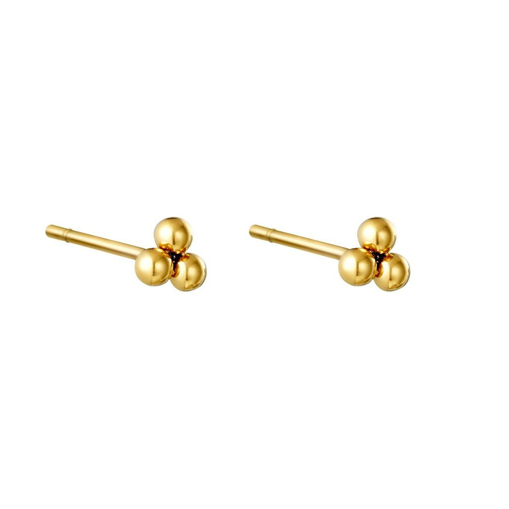 Oorbellen Triple Bols - Goud Oorbellen
