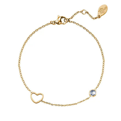 Birthstone Armband - Goud Maart Armband